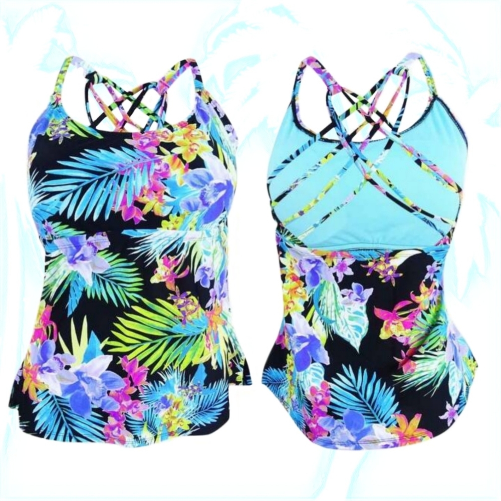 🌺ISLAND ESCAPE Tankini (size 8) - Picture 3 of 3